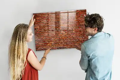 Magnetisk rittavla motiv med gammal tegelvägg