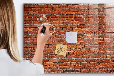Magnetisk rittavla motiv med gammal tegelvägg
