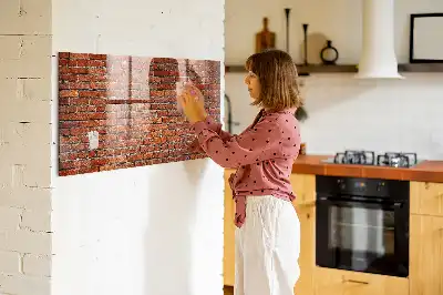 Magnetisk rittavla motiv med gammal tegelvägg