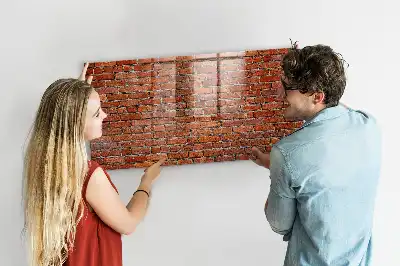 Magnetisk rittavla motiv med gammal tegelvägg