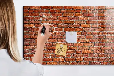 Magnetisk rittavla motiv med gammal tegelvägg
