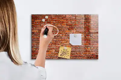 Magnetisk rittavla motiv med gammal tegelvägg