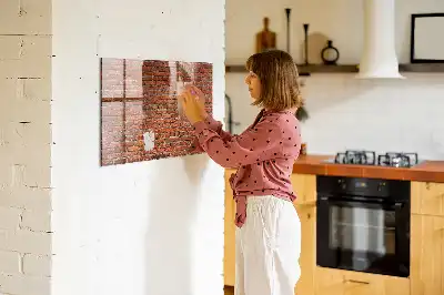 Magnetisk rittavla motiv med gammal tegelvägg