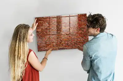 Magnetisk rittavla motiv med gammal tegelvägg
