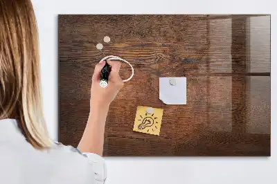 Magnetisk tavla med penna i utförandet gammalt trä