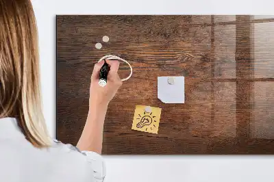 Magnetisk tavla med penna i utförandet gammalt trä