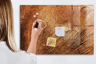 Magnetisk tavla med penna motiv av gammal trädstam