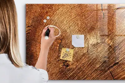 Magnetisk tavla med penna motiv av gammal trädstam