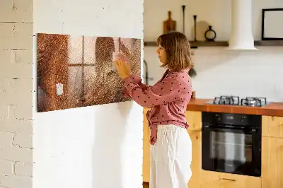 Magnetisk tavla med penna motiv av gammal trädstam