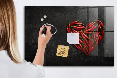 Magnetisk rittavla hjärtformad modell i rött