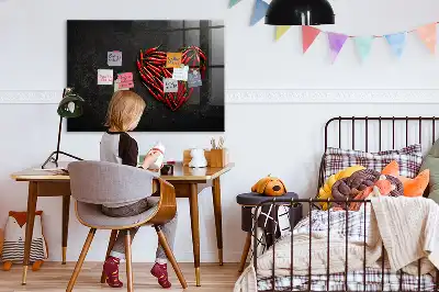 Magnetisk rittavla hjärtformad modell i rött