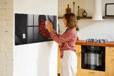 Magnetisk rittavla hjärtformad modell i rött
