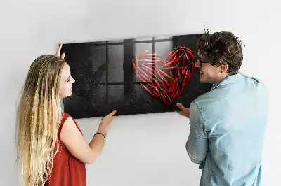 Magnetisk rittavla hjärtformad modell i rött