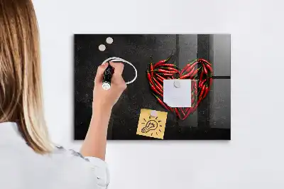 Magnetisk rittavla hjärtformad modell i rött