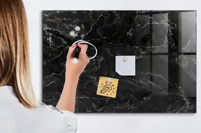 Magnetisk tavla med penna svart marmormönster