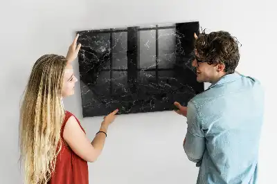 Magnetisk tavla med penna svart marmormönster