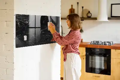 Magnetisk tavla med penna svart marmormönster