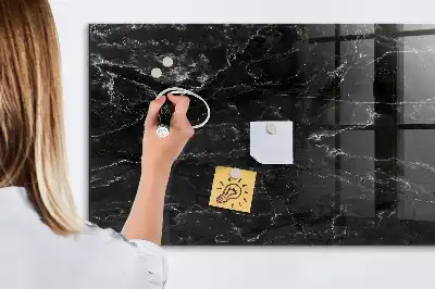 Magnetisk tavla med penna svart marmormönster