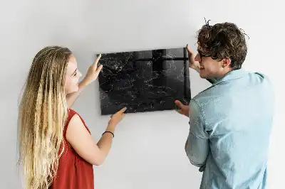 Magnetisk tavla med penna svart marmormönster