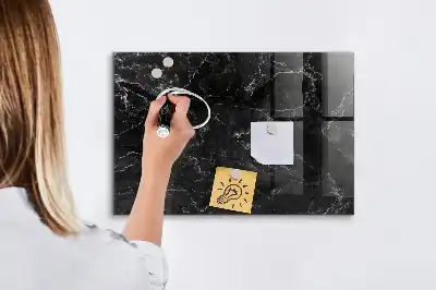 Magnetisk tavla med penna svart marmormönster