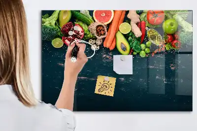 Magnetisk rittavla med motiv av grönsaker på bordet