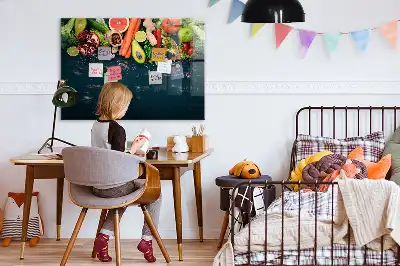 Magnetisk rittavla med motiv av grönsaker på bordet