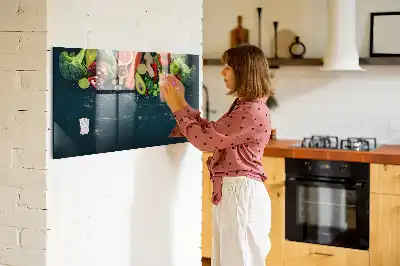 Magnetisk rittavla med motiv av grönsaker på bordet