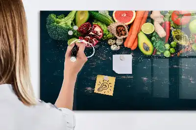 Magnetisk rittavla med motiv av grönsaker på bordet