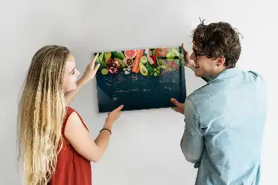 Magnetisk rittavla med motiv av grönsaker på bordet