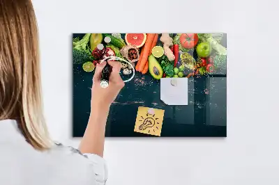 Magnetisk rittavla med motiv av grönsaker på bordet