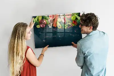 Magnetisk rittavla med motiv av grönsaker på bordet