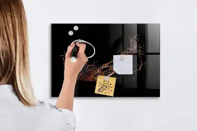 Magnetisk skrivtavla med penna motiv med utspilld dryck