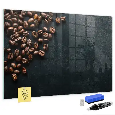 Kaffebönor med magnetisk tavla och penna