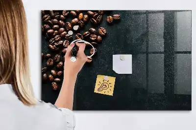 Kaffebönor med magnetisk tavla och penna