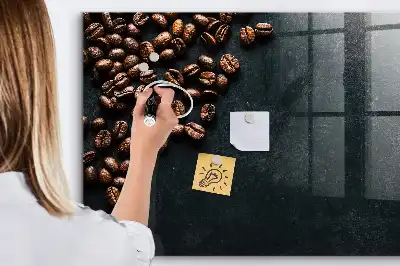 Kaffebönor med magnetisk tavla och penna