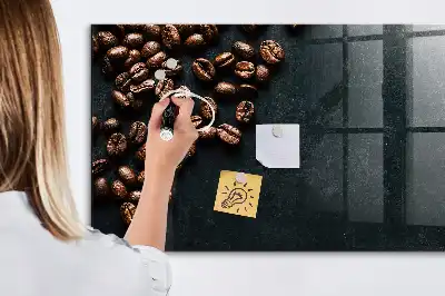 Kaffebönor med magnetisk tavla och penna