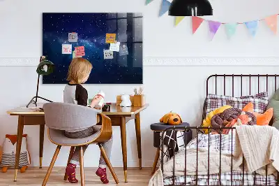 Magnetisk tavla med penna motiv med mörk himmel och stjärnor