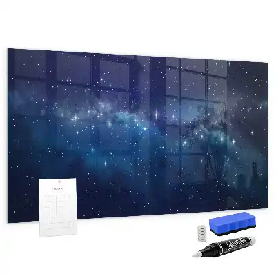 Magnetisk tavla med penna motiv med mörk himmel och stjärnor