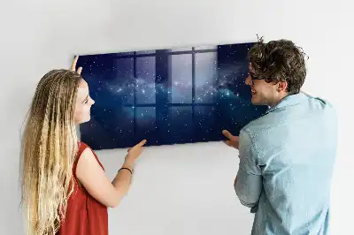 Magnetisk tavla med penna motiv med mörk himmel och stjärnor