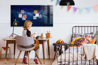 Magnetisk tavla med penna motiv med mörk himmel och stjärnor