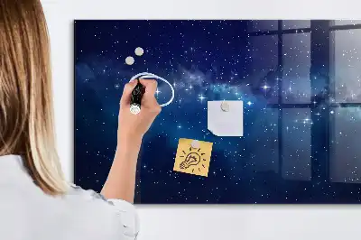 Magnetisk tavla med penna motiv med mörk himmel och stjärnor