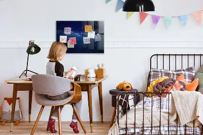 Magnetisk tavla med penna motiv med mörk himmel och stjärnor