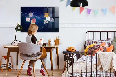 Magnetisk tavla med penna motiv med mörk himmel och stjärnor