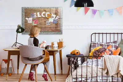 Välkomstskylt magnetisk tavla med penna