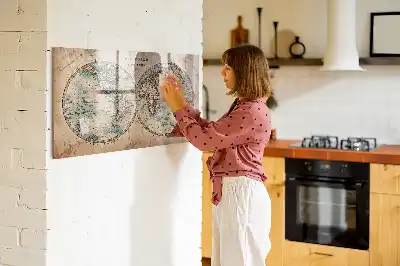 Magnetisk världskarta tavla med medföljande penna