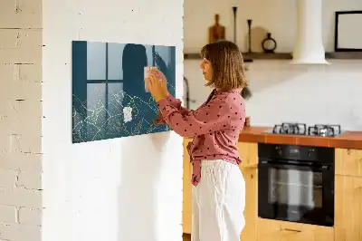 Magnetisk skrivtavla med penna motiv av berg