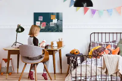 Magnetisk skrivtavla med penna motiv av berg