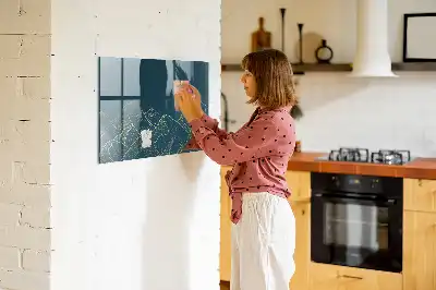 Magnetisk skrivtavla med penna motiv av berg