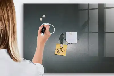 Magnetisk tavla med penna vandrare i mörkret