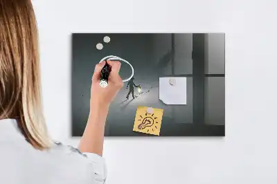 Magnetisk tavla med penna vandrare i mörkret